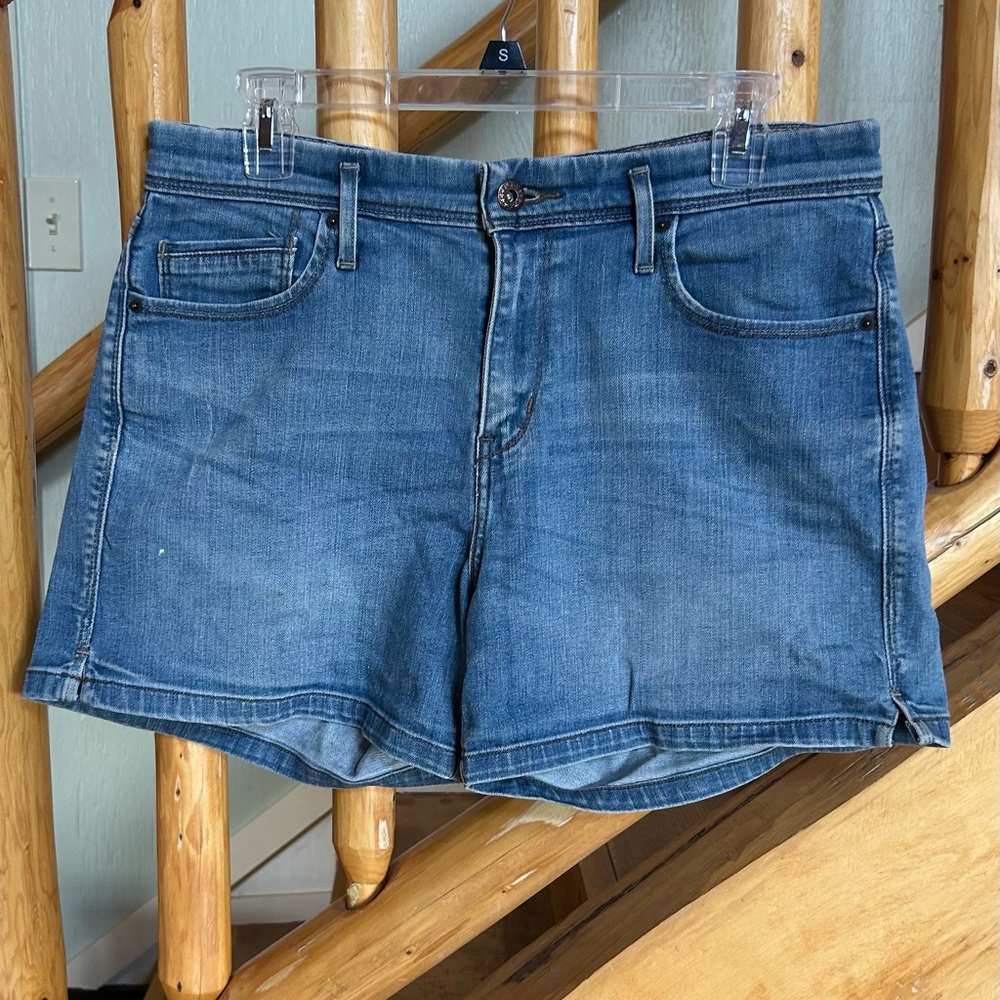 Levi's Blue Jean Shorts - Size 10 Waist 30 L 14” - spot